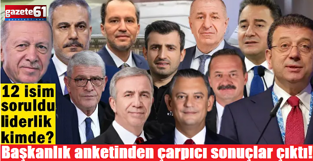12 isim soruldu: Liderlik kimde?