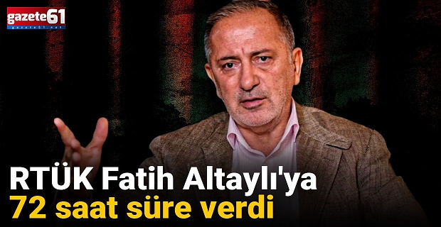 RTÜK Fatih Altaylı'ya 72 saat süre verdi