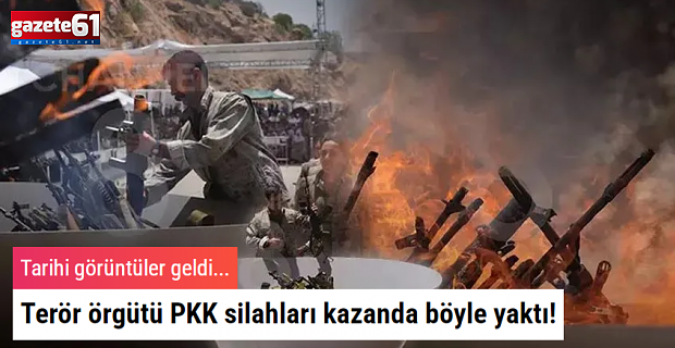 Terör örgütü PKK silahları kazanda böyle yaktı!