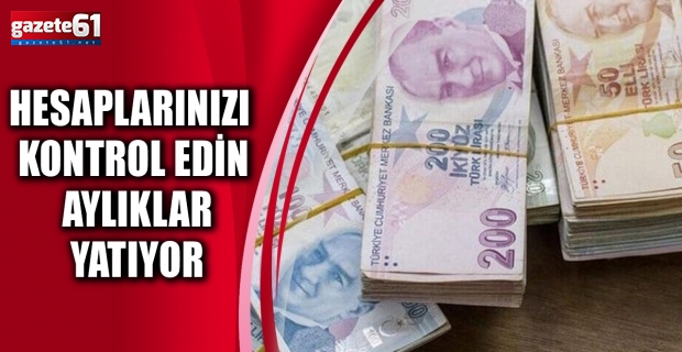 Hesaplarınızı kontrol edin aylıklar yatıyor