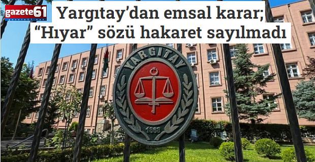 Hıyar demek hakaret değil
