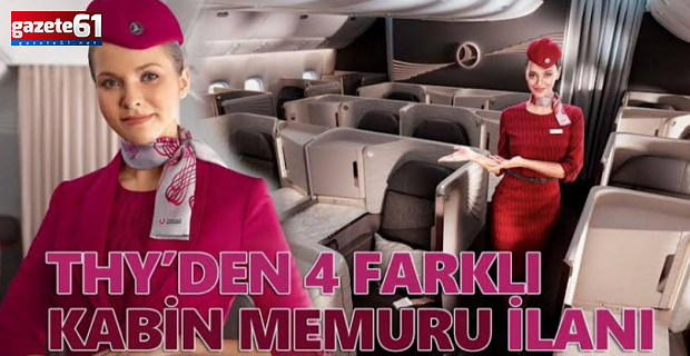 THY 4 farklı kabin memuru alacak