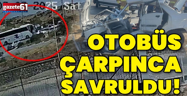 Otobüs çarpınca savruldu! Yaşlı çifti hayattan koparan kaza!