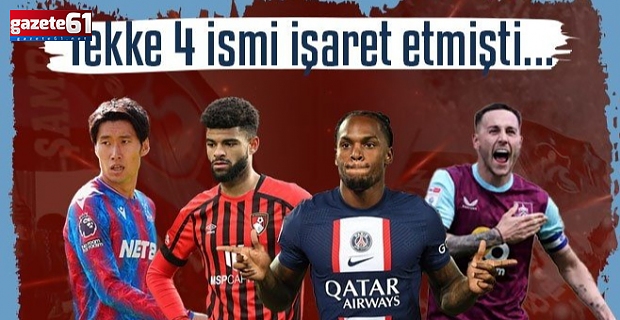 Trabzonspor'da orta saha borsası! Tekke 4 ismi işaret etmişti