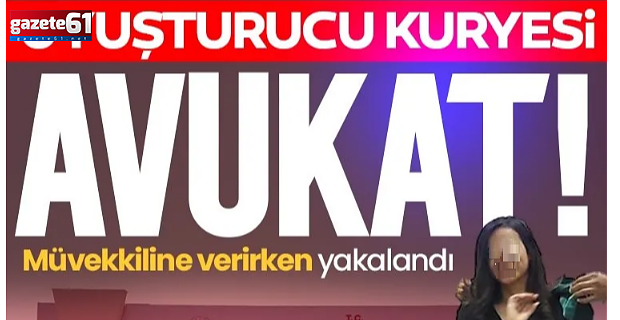 Avukat uyuşturucu kuryesi çıktı