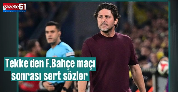 Fatih Tekke'den Fenerbahçe maçı sonrası flaş açıklama
