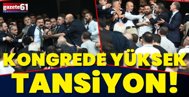 Fenerbahçe kongresinde tribünlerde büyük gerginlik!
