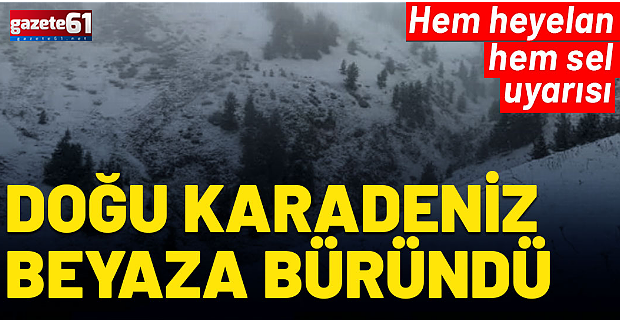 Karadeniz'de sonbaharın ilk karı yağdı!