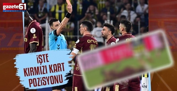  Trabzonspor 10 kişi kaldı! İşte kırmızı kart pozisyonu