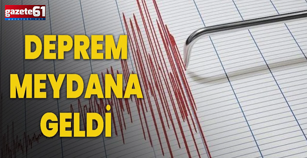 Deprem meydana geldi!
