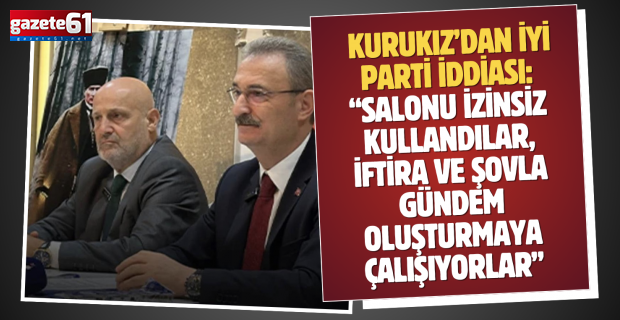 “Salonu izinsiz kullandılar, iftira ve şovla gündem oluşturmaya çalışıyorlar”