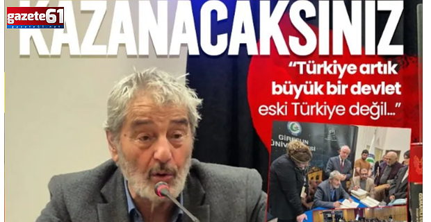 Türkiye artık büyük bir devlet, çok çalışacak birlikte kazanacaksınız...