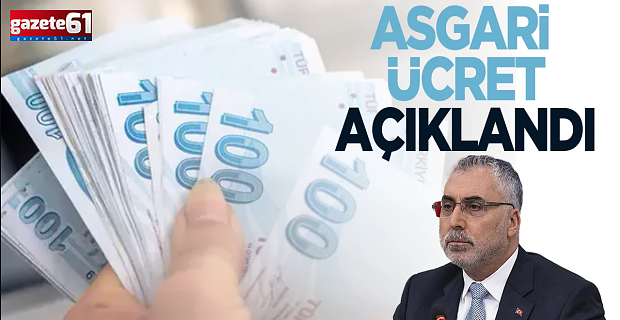 Asgari ücret açıklandı