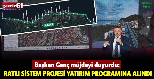 Başkan Genç müjdeyi duyurdu: RAYLI SİSTEM PROJESİ YATIRIM PROGRAMINA ALINDI