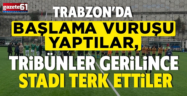 BAŞLAMA VURUŞU YAPTILAR, TRİBÜNLER GERİLİNCE STADI TERK ETTİLER