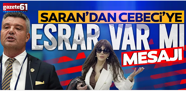 Saran’dan Ela Rümeysa Cebeci’ye ‘Esrar var mı?’ mesajı!