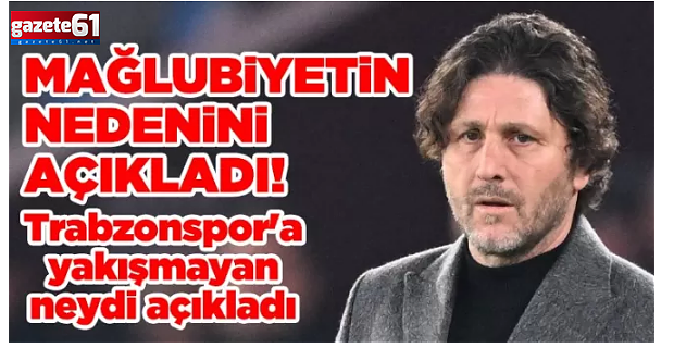 Trabzonspor'da Fatih Tekke: Bize yakışmayan bir mağlubiyet oldu!