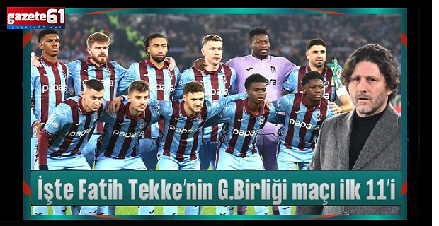 Trabzonspor'da tek hedef 3 puan! İşte Tekke'nin muhtemel 11'i