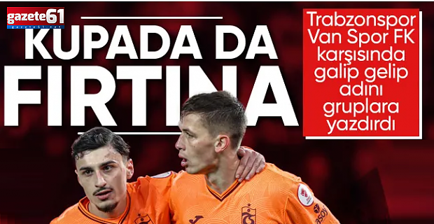 Trabzonspor, Türkiye Kupası'nda gruplara kaldı!