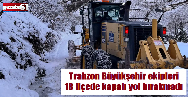 Büyükşehir ekipleri 18 ilçede kapalı yol bırakmadı...