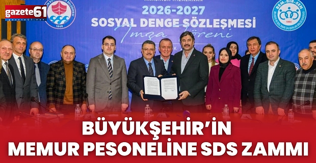 BÜYÜKŞEHİR’İN MEMUR PESONELİNE SDS ZAMMI