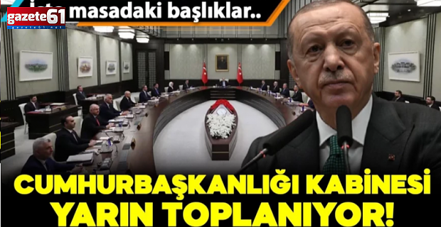 Cumhurbaşkanlığı Kabinesi yarın toplanıyor! İşte masadaki başlıklar..