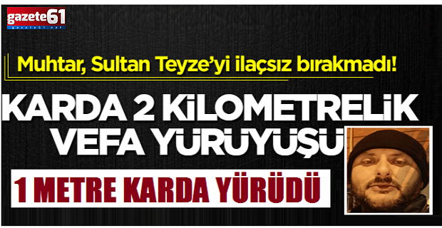 Karda 2 kilometrelik vefa yürüyüşü