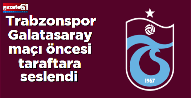 Trabzonspor taraftarlarını uyardı...