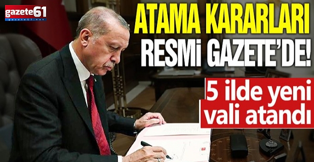 5 ile yeni Vali atandı