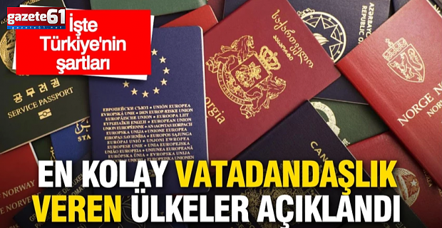 En kolay vatandaşlık veren ülkeler açıklandı: Türkiye'nin şartları da belli oldu