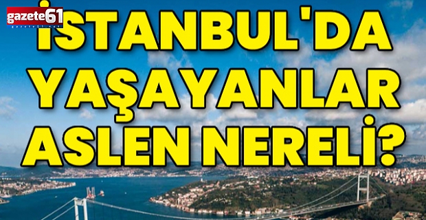 İstanbul'da yaşayanlar aslen nereli?