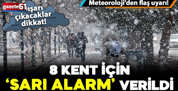 Meteoroloji'den flaş uyarı: 8 kent için "sarı" alarm verildi! Şiddetli yağışa dikkat