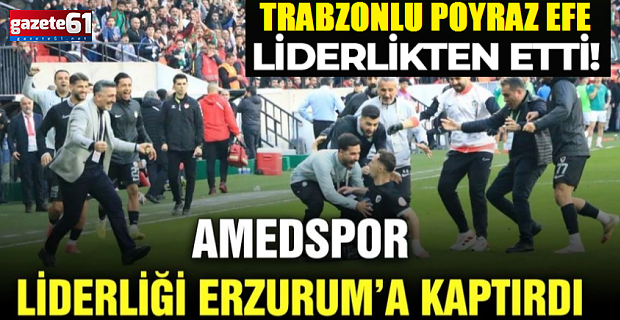 Trabzonlu Poyraz Efe attı, Amedspor liderlikten oldu