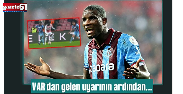 Trabzonspor'un golü bu kez VAR incelemesi sonrası iptal edildi!
