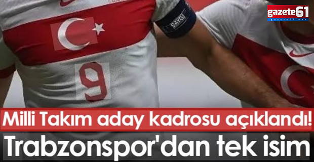 A Milli Takım aday kadrosu açıklandı! Trabzonspor’dan tek isim var