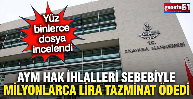 Anayasa Mahkemesi 450 milyon liraya yakın tazminat ödedi