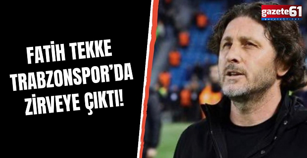 Fatih Tekke Trabzonspor'da zirveye çıktı!