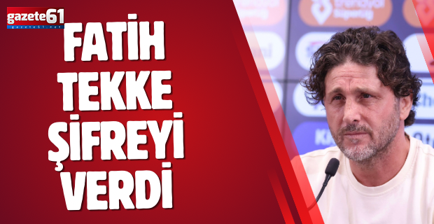 Fatih Tekke şifreyi verdi