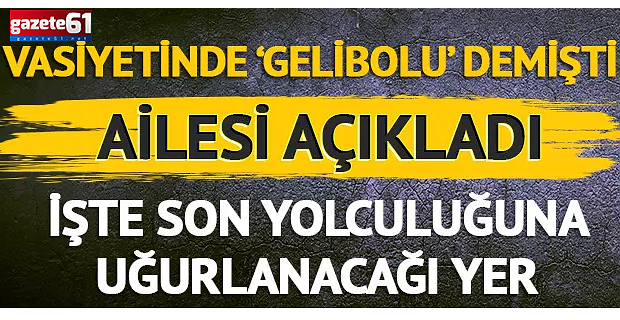 İlber Ortaylı vasiyetinde 'Gelibolu' demişti!