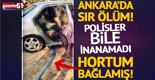Park halindeki araçta sır ölüm! Egzoza hortum bağlamış!