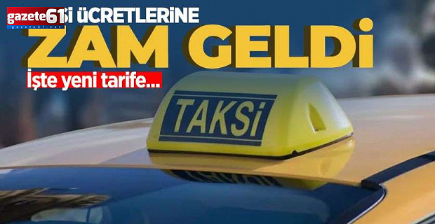 Trabzon'da taksi ücretlerine zam!