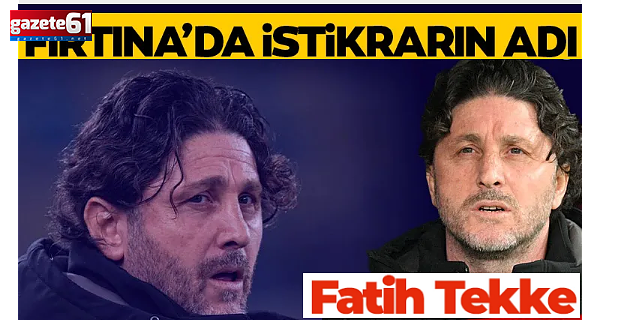 Trabzonspor'da istikrarın adı Fatih Tekke!