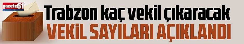Trabzon'un milletvekili sayısı değişti mi?