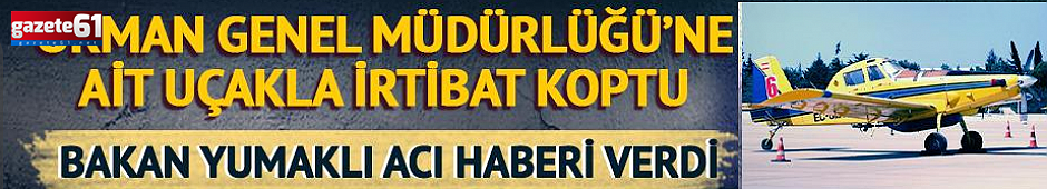 Bakan Yumaklı acı haberi duyurdu: Pilot şehit oldu