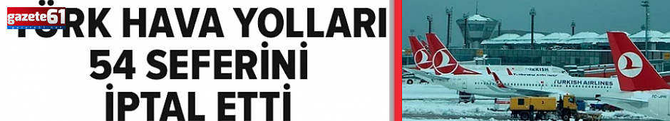 THY'nin 54 seferi iptal edildi