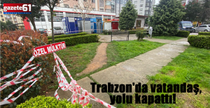 Trabzon'da vatandaş, yolu kapattı!