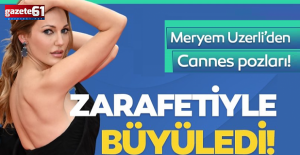 Meryem Uzerli siyahlar içinde kırmızı halıyı yaktı geçti!