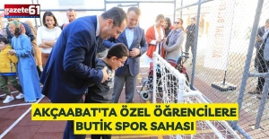 Akçaabat'ta özel öğrencilere butik spor sahası