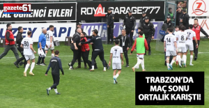 Trabzon'da maç bitti, ortalık karıştı!
