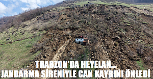 Trabzon’da Heyelan... Jandarma Sireniyle Can Kaybı Önlendi!